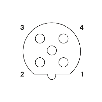 Coupleur en T M12B Fem Droit 5p/M12B Mâle-Fem Droit 5p Blindé-Lire la description