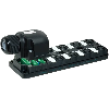 Répartiteur 8xM12 5p PNP LED; Capot avec bornes à ressort