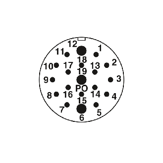 Répartiteur 6x M12 Fem 5p PNP; M23 Mâle 12p-Lire la description