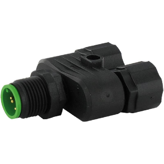 Coupleur en T M12 Lite Mâle 5p/2xM12 Lite Fem Droit 5p-Lire la description