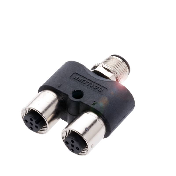 Coupleur en T M12 Mâle Droit 5p/2x M12 Fem Droit 4p (125V)-Lire la description
