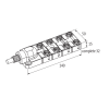Répartiteur 8xM12 4p; Câble PUR/PVC UL/CSA 8*0,34+3*0,75, 5m