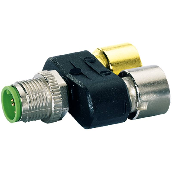 Coupleur en T SlimLine parallèle M12 Mâle 5p/2xM12 Fem 5p-Lire la description