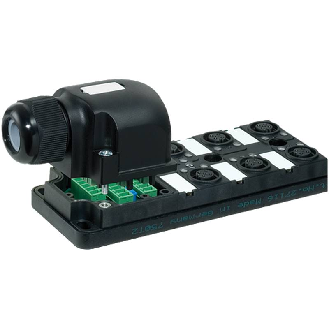 Répartiteur 6xM12 5p PNP LED; Capot avec bornes à vis-Lire la description