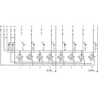 Répartiteur 8xM12 4p; Couvercle débrochable et bornes à vis-Lire la description