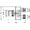 Coupleur en T SlimLine M12-Mâle 3p/2x M8-Fem 3p