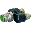 Coupleur en T SlimLine M12-Mâle 3p/2x M8-Fem 3p
