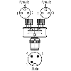 Coupleur en T SlimLine M12-Mâle 3p/2x M8-Fem 3p