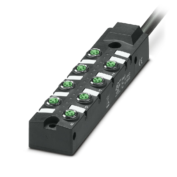 Répartiteur 8xM12A Fem 3p; Câble PUR 5m-Lire la description