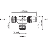 Coupleur en T M12A Fem 5p/M12A Fem 5p/M12A Mâle 8p