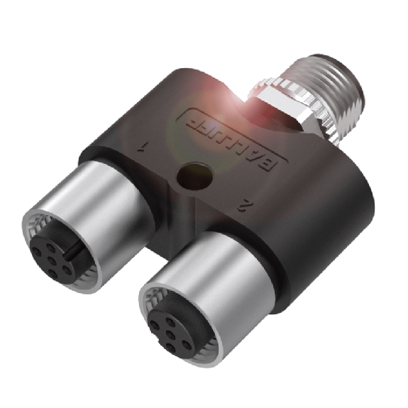 Coupleur en T M12 Mâle Droit 5p/2x M12 Fem Droit 5p (125V)-Lire la description