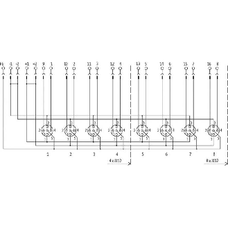 Répartiteur 8xM12 5p sans LED; Couvercle débrochable-Lire la description