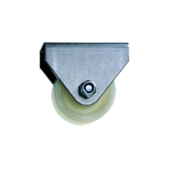 Poulie de renvoi d'angle pour câble de traction avec gaine PVC Ø5mm-Lire la description