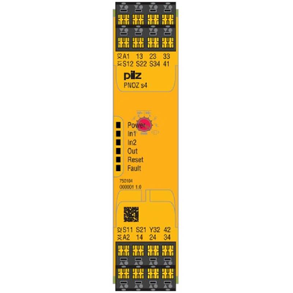 Relais de sécurité 3NO+1NF (1so) 48-240VAC/DC, bornes à vis-Lire la description
