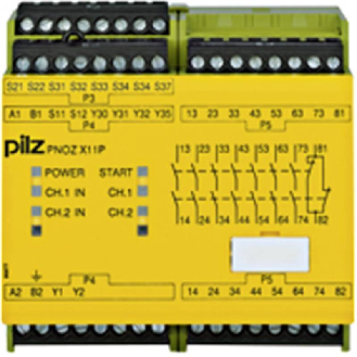 Relais de sécurité 7NO+1NF+2so 24VAC/24VDC, bornes à vis-Lire la description