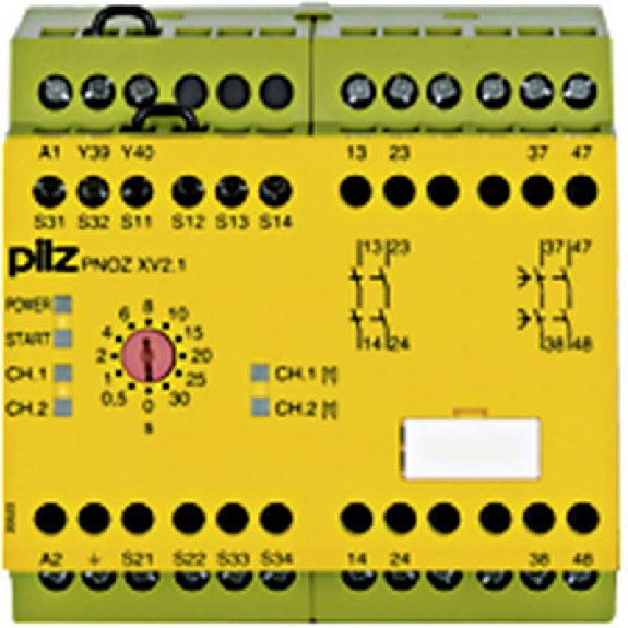 Relais de sécurité 24-240VAC/DC avec bornes à vis-Lire la description