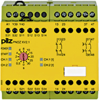 Relais de sécurité 24-240VAC/DC avec bornes à vis-Lire la description