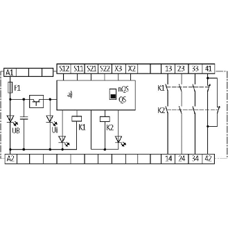 Relais de sécurité 24VAC/DC 3NO+1NF, bornes à ressort-Lire la description