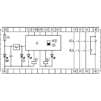 Relais de sécurité 24VAC/DC 3NO+1NF-Lire la description