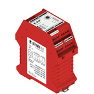 Module de sécurité (2NO+1NC) instantanés + 2NO retardés de 0,3 à 3 s, pas 0,3 s, catégorie 4, 24Vac/dc - CS AT-01V024-Lire la description