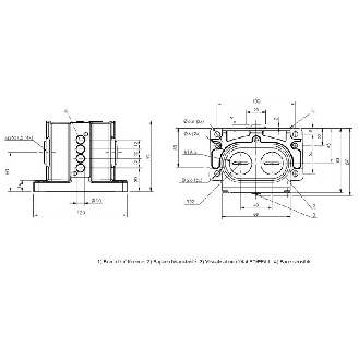 Boîtier multipistes inductif, 4x capteurs, PNP NO+NF, 12mm, 2xM25-Lire la description