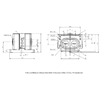 Boîtier multipistes inductif, 3x capteurs, PNP NO+NF, 16mm, 2xM25-Lire la description
