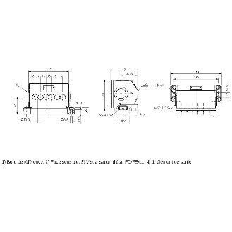 Boîtier multipistes inductif, 6x capteurs PNP NO+NF, 16mm, 1xM25-Lire la description