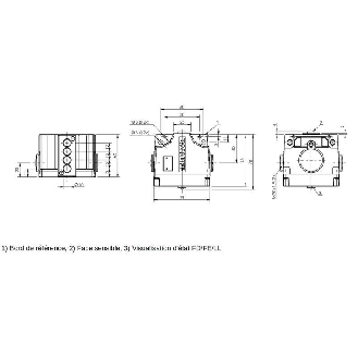 Boîtier multipistes inductif, 4x capteurs, PNP +NF, 12mm, 2xM20-Lire la description