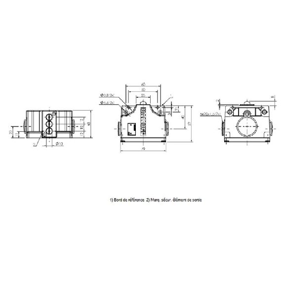 Boîtier multipistes mécanique x2 et inductif x1, sécurité, 3 ST, 12mm Boîtier multipistes mécanique x2 et inductif x1, sécurité, 3 ST, 12mm-Lire la description