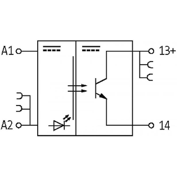 Module-optocoupleur, 24VAC/DC, transistor 10A, 10-53VDC, 0-5VDC-Lire la description