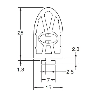 Bord sensible L=1070mm Câble 2 fils 500mm + Terminaison-Lire la description