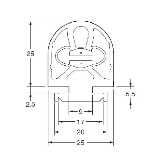 Bord sensible L=2800mm Câble 2 fils 5000mm + Terminaison-Lire la description