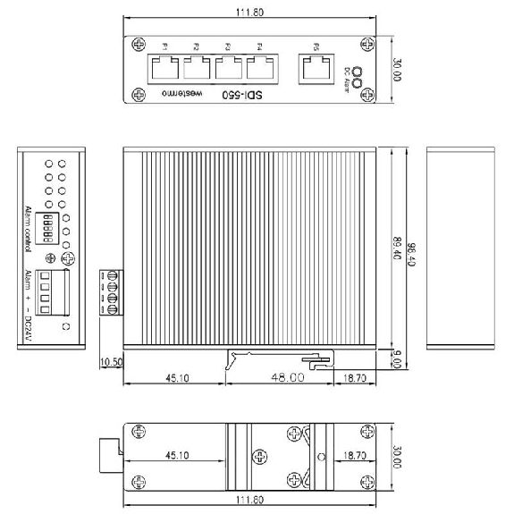 Switch Ethernet non géré 5 ports RJ45-Lire la description