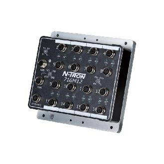 Switch géré IP67 16p 16xRJ45 10/100 M12 D-code fem. 4P, HV-Lire la description