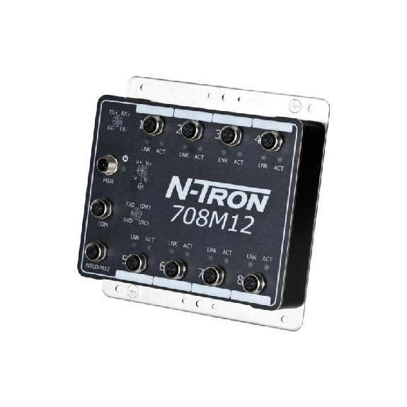 Switch géré 8 ports M12 codage D 100BaseTX, 24VDC, IP67 Switch géré 8 ports M12 codage D 100BaseTX, 24VDC, IP67-Lire la description