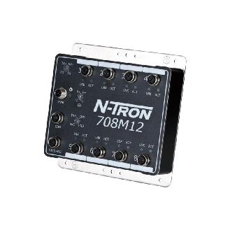 Switch géré 8 ports M12 codage D 100BaseTX, 24VDC, IP67-Lire la description