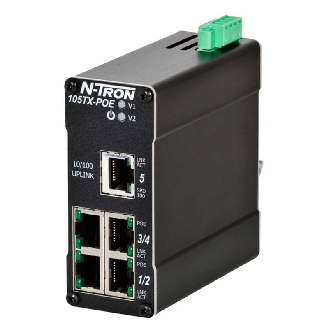 Switch non géré 5p 5xRJ45 10/100 (4xPoE), rail DIN, métal-Lire la description