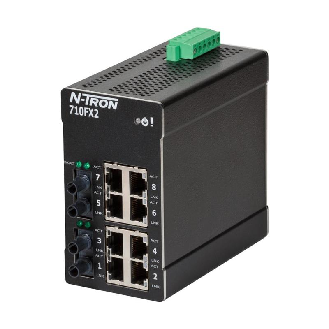 Switch géré 10p 8xRJ45 10/100, 2xFIBRE s.mode ST 80 km-Lire la description