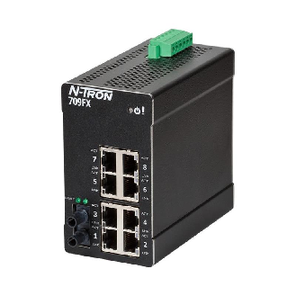 Switch géré 9p 8xRJ45 10/100, 1xFIBRE m.mode ST 2 km-Lire la description