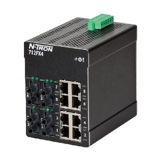 Switch géré 12p 8xRJ45 10/100, 4xFIBRE m.mode ST 2 km-Lire la description