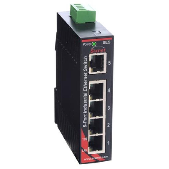 Switch non géré 5p 5xRJ45 10/100, IP30, - 40 à 60°C, rail DIN-Lire la description