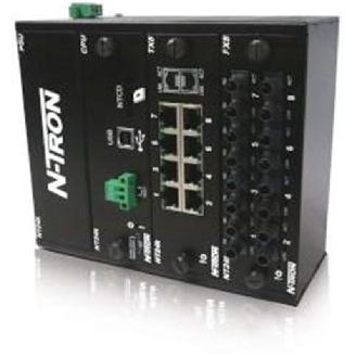 Switch géré 1U montage rack modulaire 16p Gigabit Redondance 18-49VDC-Lire la description