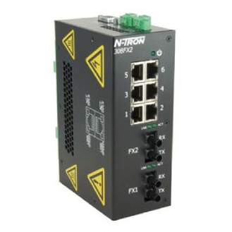 Switch surveillé 8p 6xRJ45 10/100, 2xFIBRE s.mode ST 40 km, N-VIEW-Lire la description