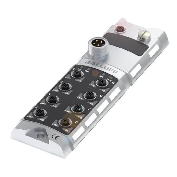 Switch Ethernet non managé 8 voies M12x1, IP67-Lire la description