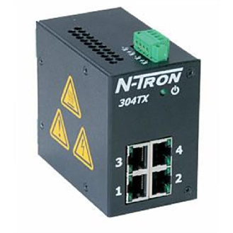 Switch non géré 4p 4xRJ45 10/100, 10-30VDC, IP30 -40° à 80°C,Rail DIN-Lire la description