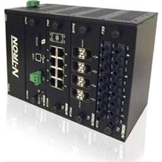 Switch géré 1U montage rack modulaire 24p Gigabit Redondance 18-49VDC-Lire la description