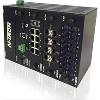 Switch géré 1U montage rack modulaire 24p Gigabit Redondance 18-49VDC