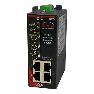Switch non géré 6p 4xRJ45 10/100, 2xFIBRE singlemode ST, 40+km, métal-Lire la description