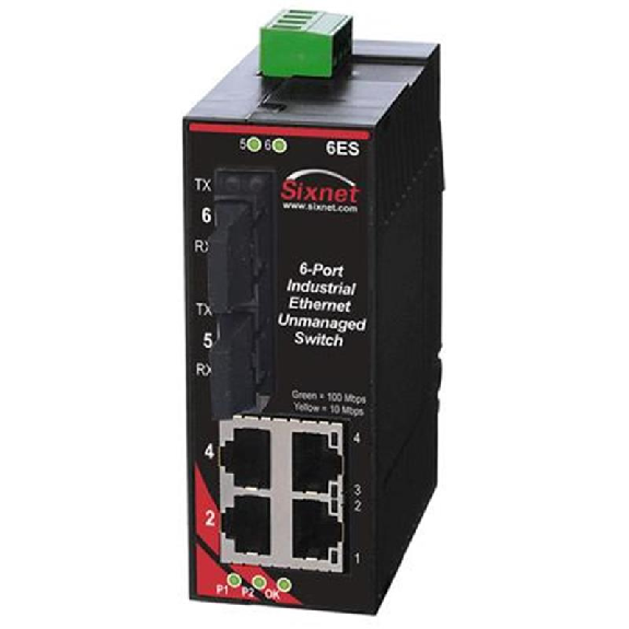 Switch non géré 6p 4xRJ45 10/100, 2xFIBRE m.mode SC 4 km, métal-Lire la description