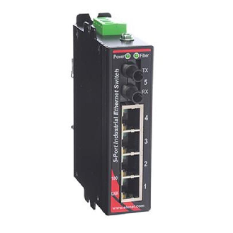 Switch non géré 5p 4xRJ45 10/100, 1xFIBRE s.mode ST, 20 km, métal-Lire la description